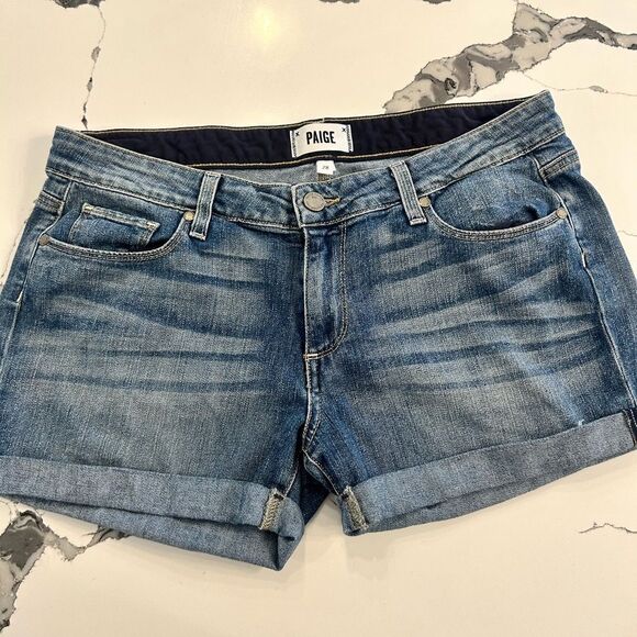 Paige Women's Blue Denim Shorts - Picture 1 of 4